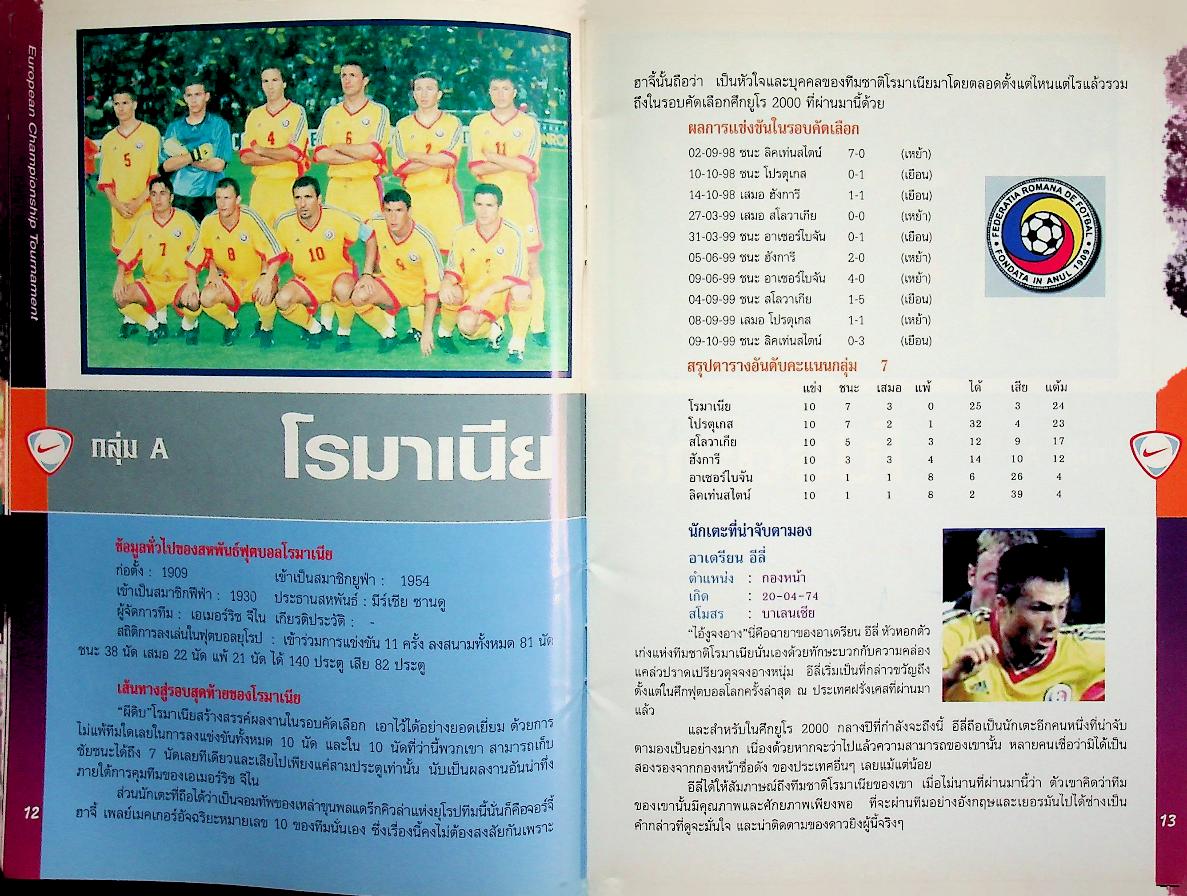 handbook ยูโร 2000 European Championship Tournament 2000