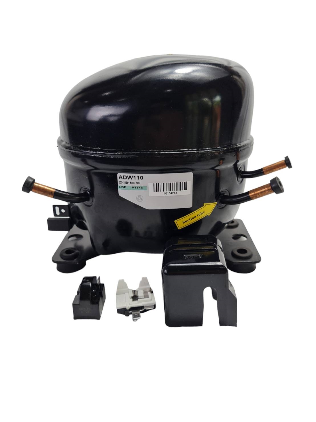 คอมเพรสเซอร์ ADW110 ใช้แทนคอม กุลธร 3/8 แรงม้า รุ่น AE2143Y น้ำยา R134a compressor 3/8 HP 220V ไม่มีมีสตาร์ทคาปาซิเตอร์