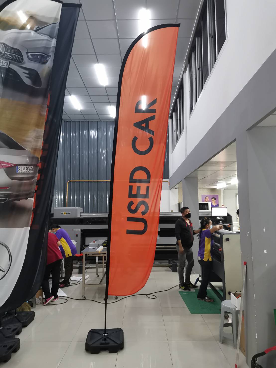 งานป้ายชุดธงชายหาด ขายเป็นชุดพร้อมงานพิมพ์ งานป้ายธงชายหาด เอ็มจี เชียงแสง PREMIUM CERTIFIED USED CAR