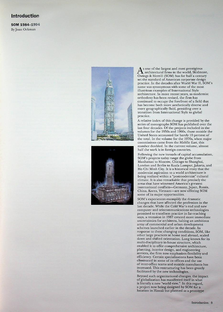 THE MASTER ARCHITECT SERIES SKIDMORE, OWINGS & MERRILL