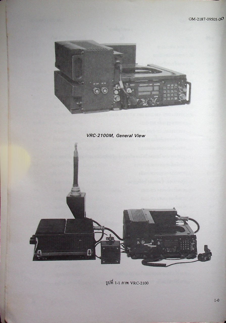 คู่มือใช้งานชุดวิทยุ ย่านความถี่ HF/SSB VRC-2100/VRC-2100M (HF-2000)