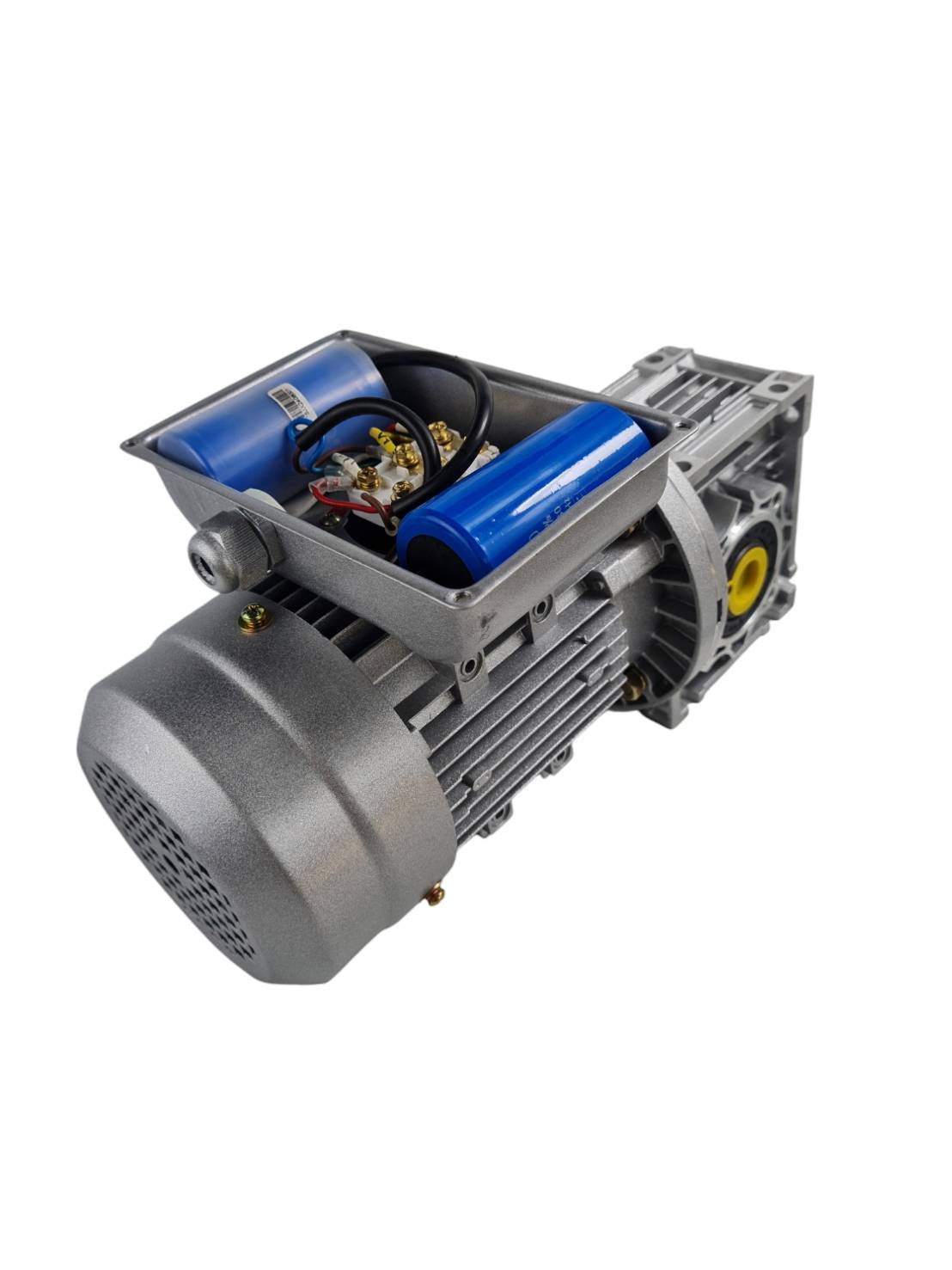 มอเตอร์เกียร์ไฟฟ้ากระแสสลับ ขนาด370W 220vพร้อมหน้าแปน รูเพลา 25 มิลลิเมตร เกียร์ 15:1ทำเครื่องกลึงรถแม็คโคร