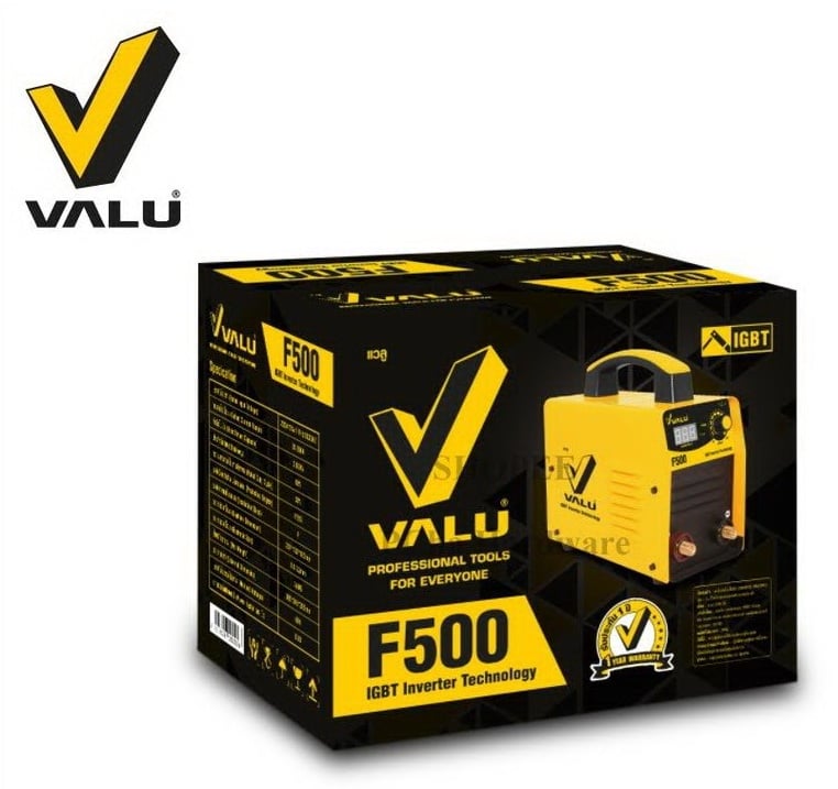 รหัสสินค้า 241 VALU ตู้เชื่อม อินเวอร์เตอร์ F500 มีระบบ IGBT ประกันศูนย์แท้ 1 ปี