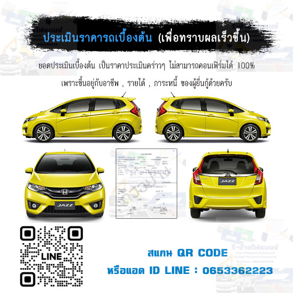 ประเมินราคารีไฟแนนซ์รถ