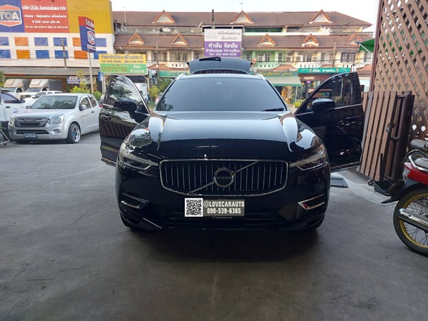 พรมปูพื้นรถยนต์6D Volvo XC60 2019 สีดำด้ายดำ