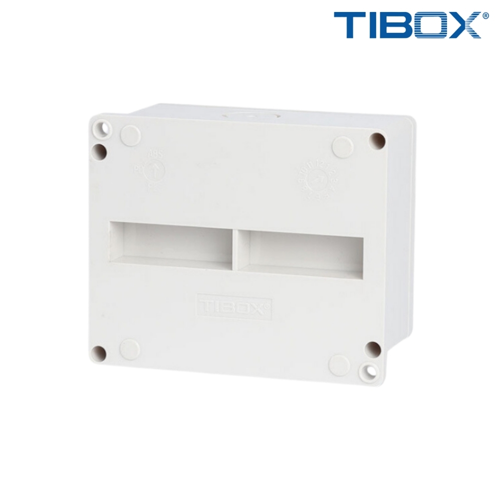 TIBOX TJ-10P-M กล่องพลาสติก พร้อมเทอร์มินอลบล็อก (Plastic Terminal Block Box IP66) 10Pole 10A Size : 110x91x43 mm.