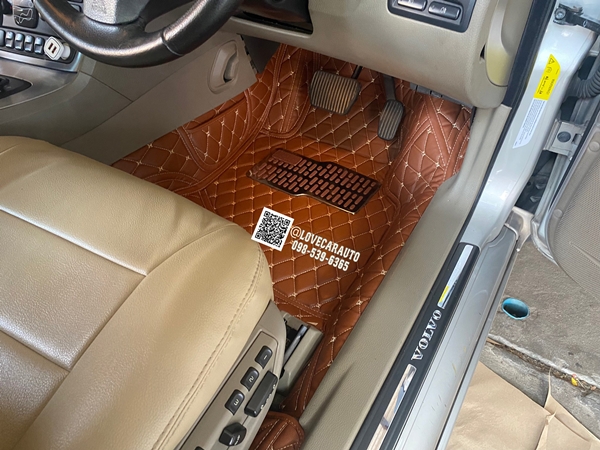 พรมปูพื้นรถยนต์ Volvo S60 2006 สีน้ำตาลเข้ม