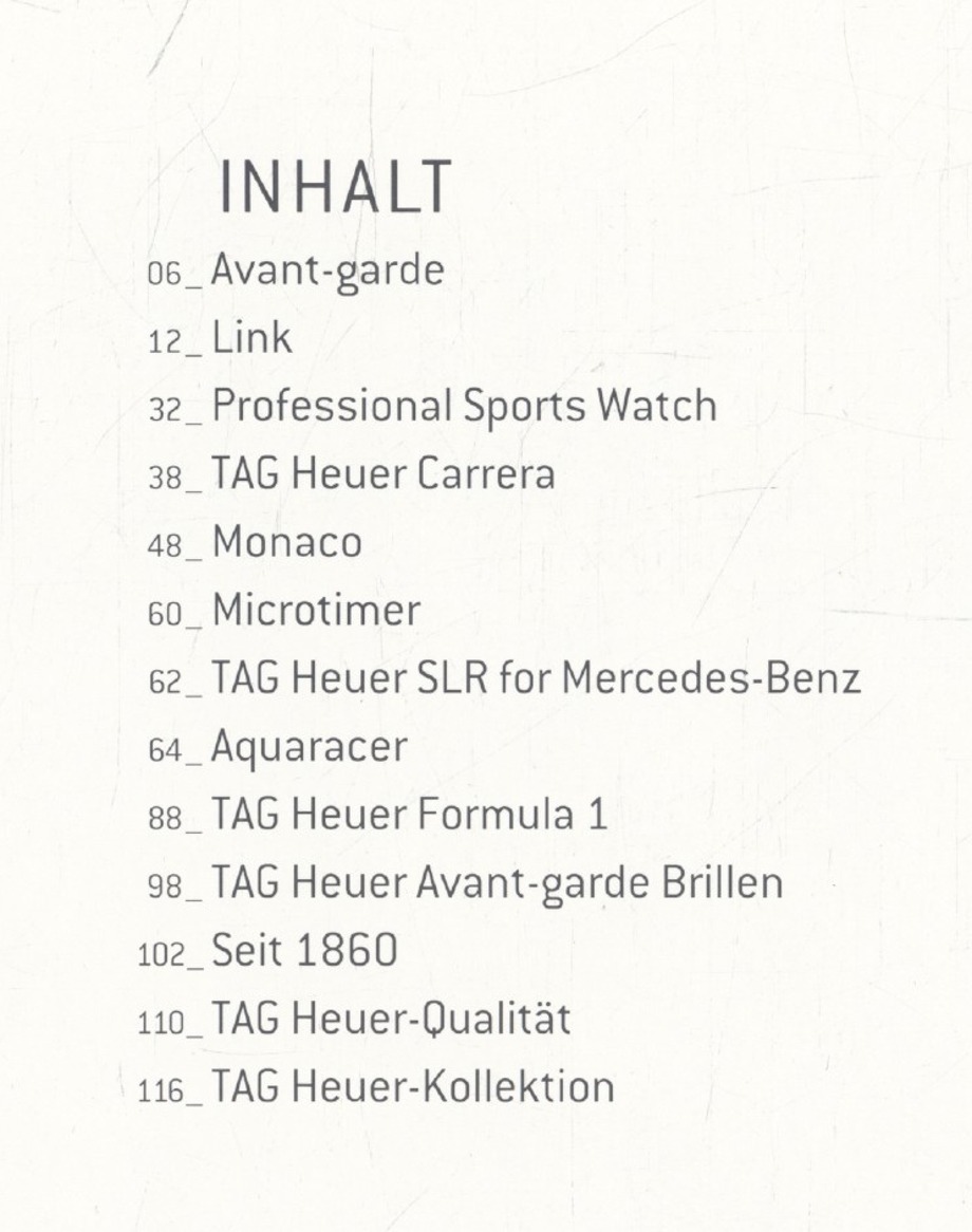 THE CATALOG 2007-2008 TAG Heuer SWISS AVANT-GRADE SINCE 1860 (หนังสือแค็ตตาล็อกนาฬิกาจากประเทศสวิตเซอร์แลนด์)