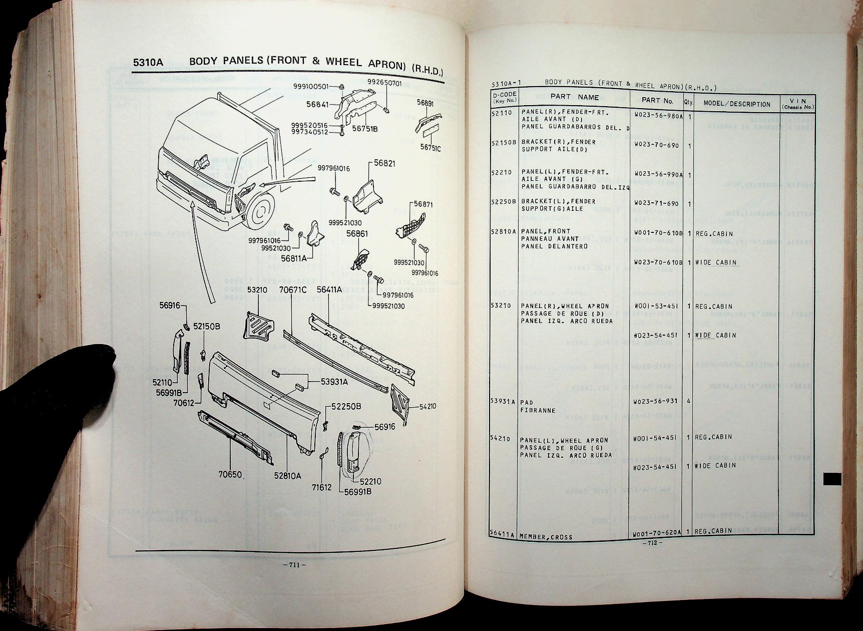 Parts Catalog Mazda T2000, T2500, T3000, T4100 (GENERAL) ('81)