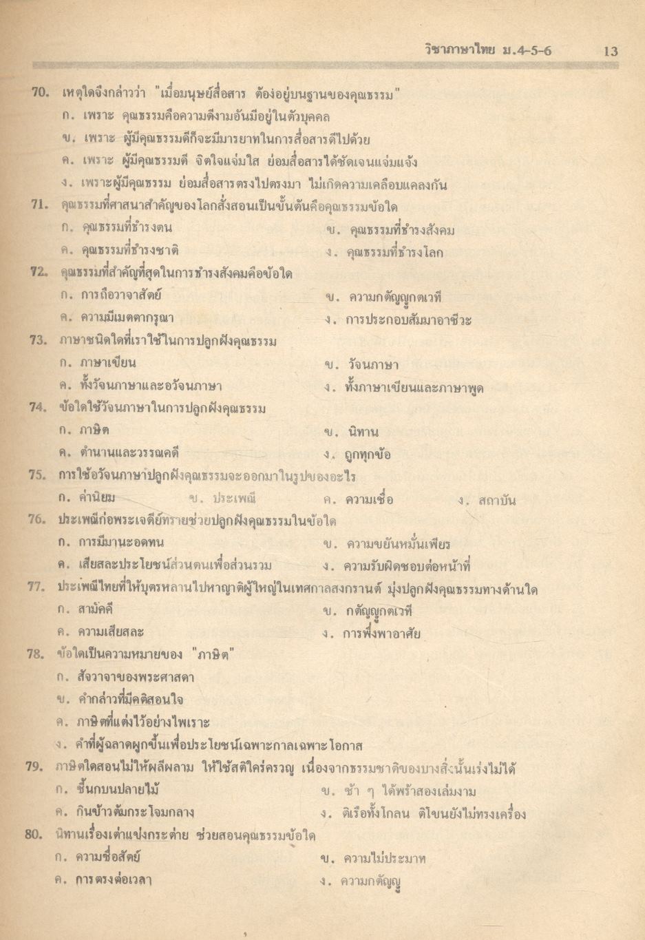 คู่มือเตรียมสอบ ภาษาไทย ม.4-5-6