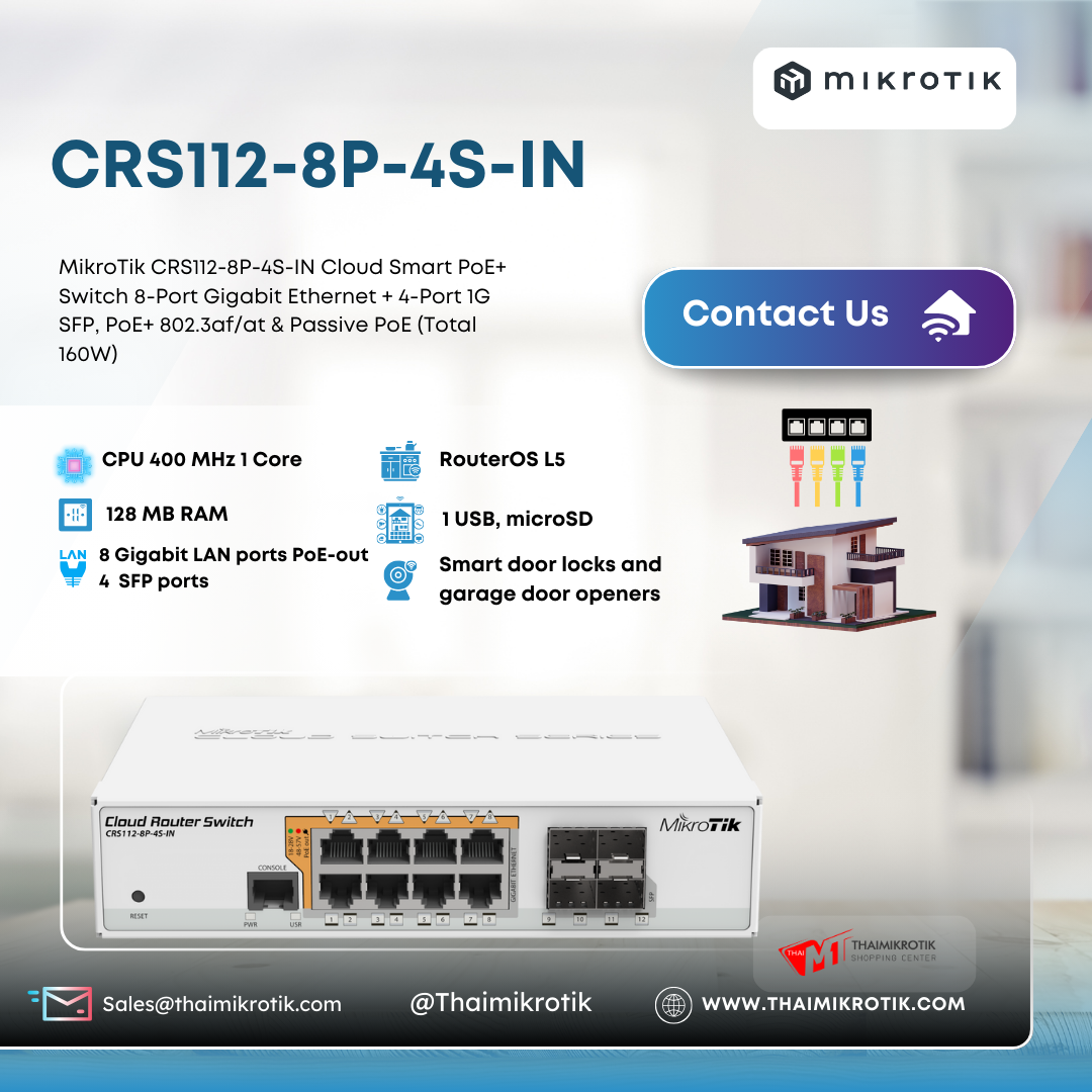 Mikrotik CRS112-8P-4S-IN
