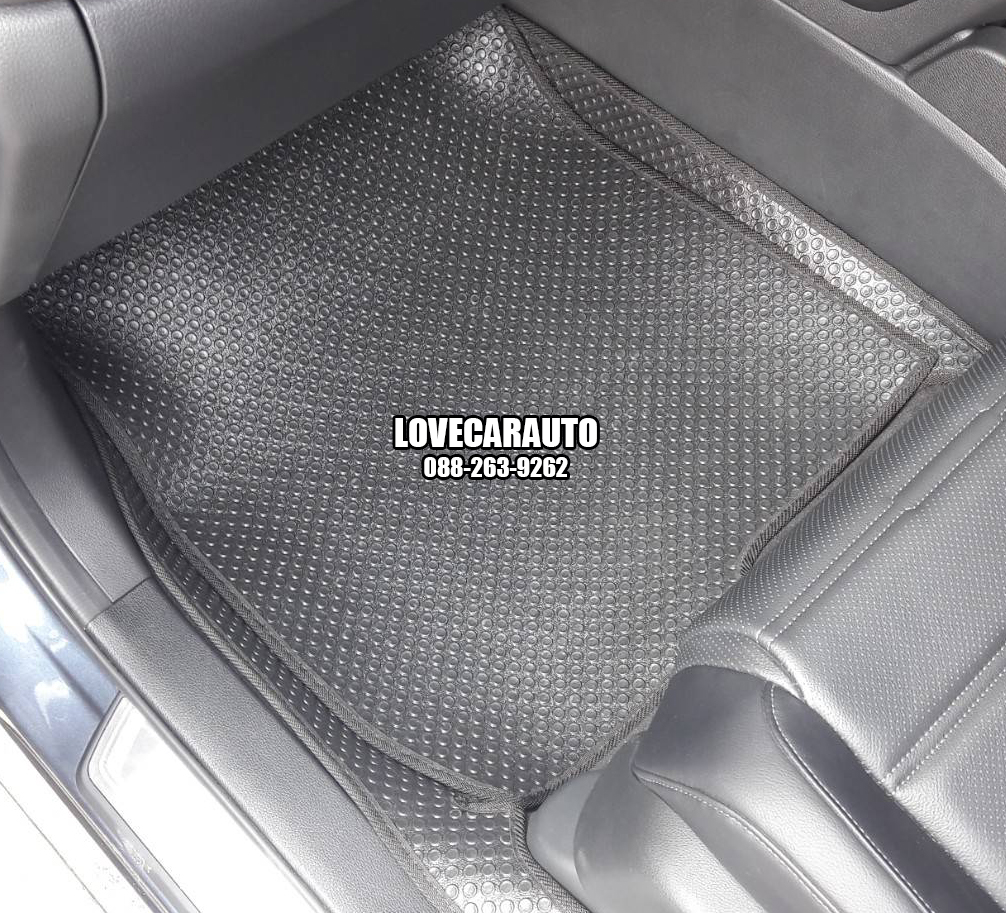 ผ้ายาง PVC ปูพื้น Honda CRV G5 7ที่นั่ง กระดุมเล็กสีดำ