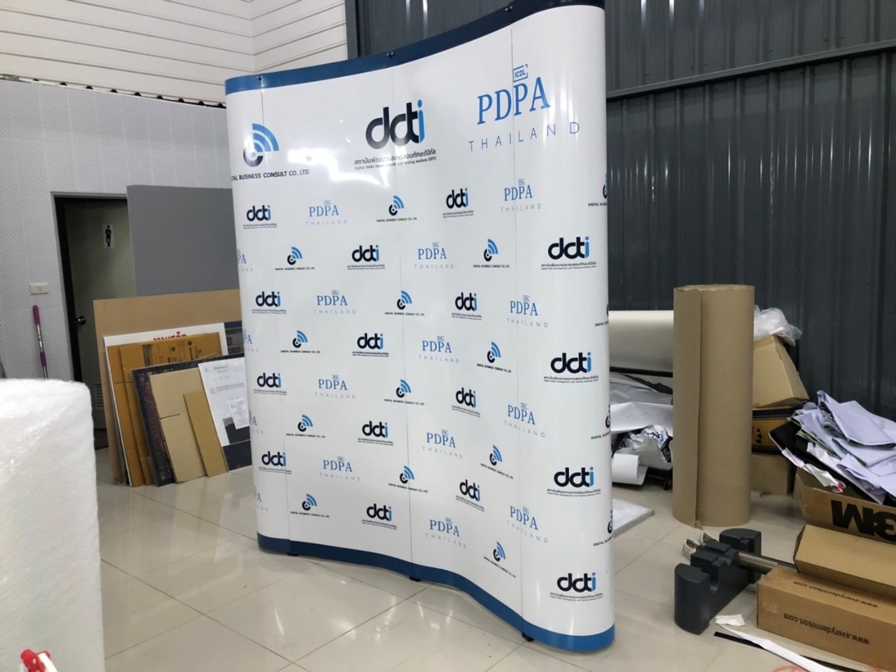 งานป้ายชุดนิทรรศการ ป้ายPOPUP งานสถาบันพัฒนาและทดสอบทักษะดิจิทัล