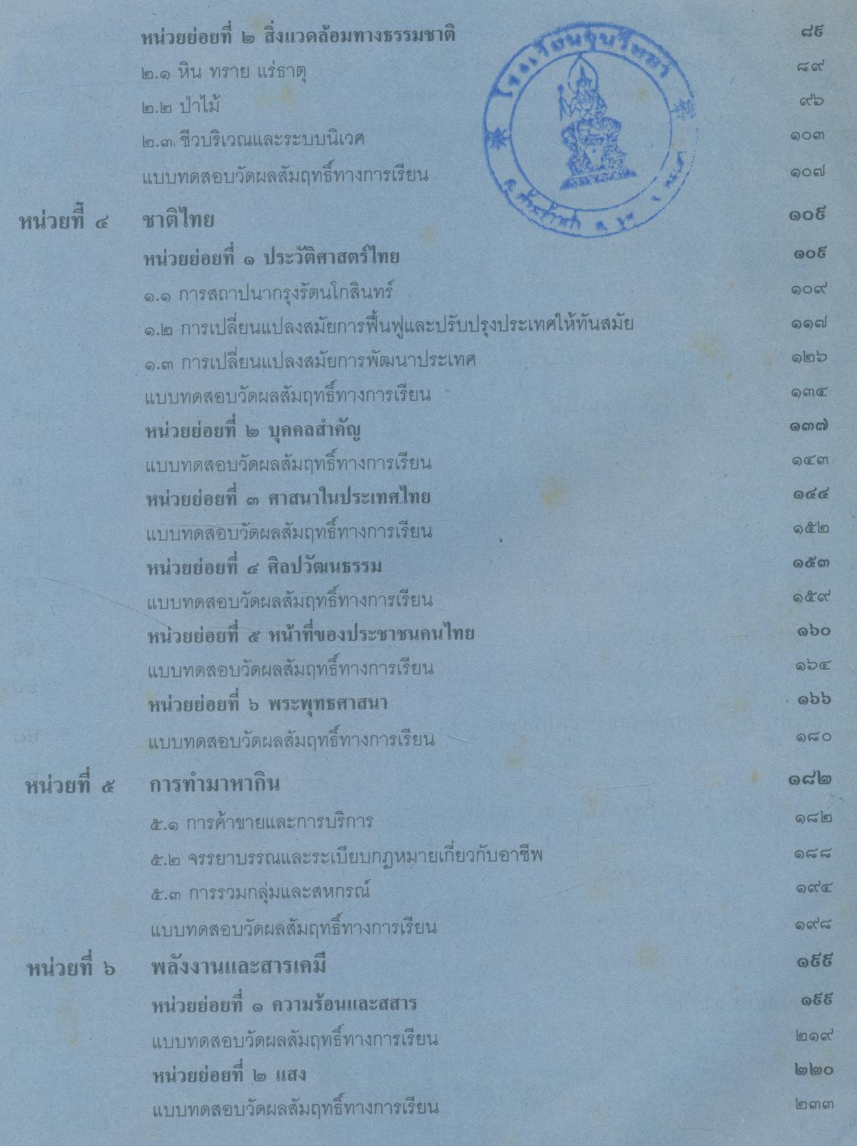 สปช.๖ ชั้นประถมศึกษาปีที่ ๖