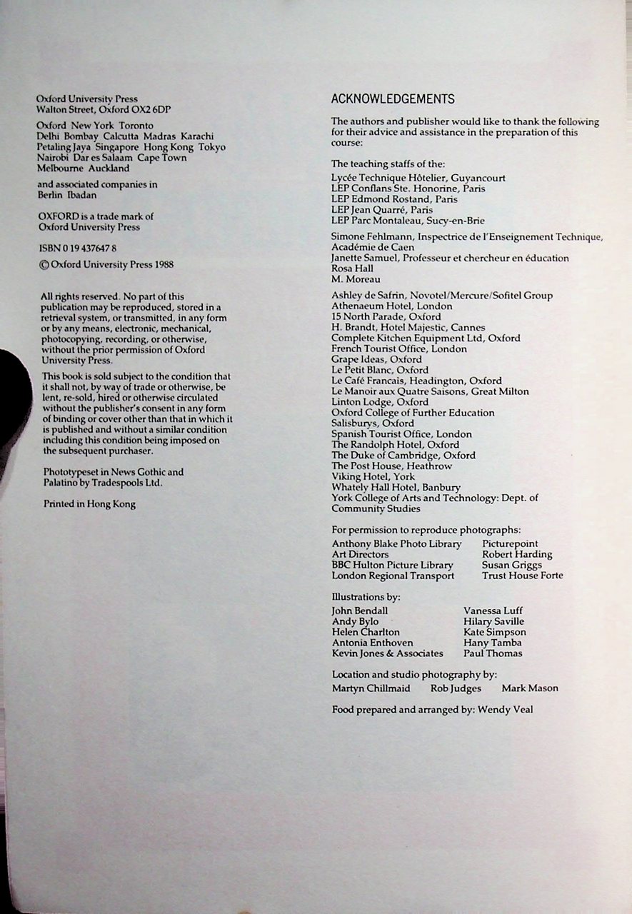 บทสนทนาภาษาอังกฤษโรงแรมและภัตตาคาร Highly RECOMMENDED English for the Hotel and Catering Industry