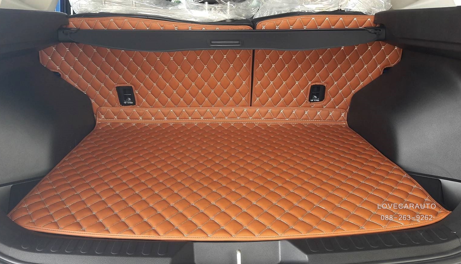 พรมปูพื้นรถยนต์ 7D Haval H6 น้ำตาลเข้ม+ไวนิลน้ำตาล