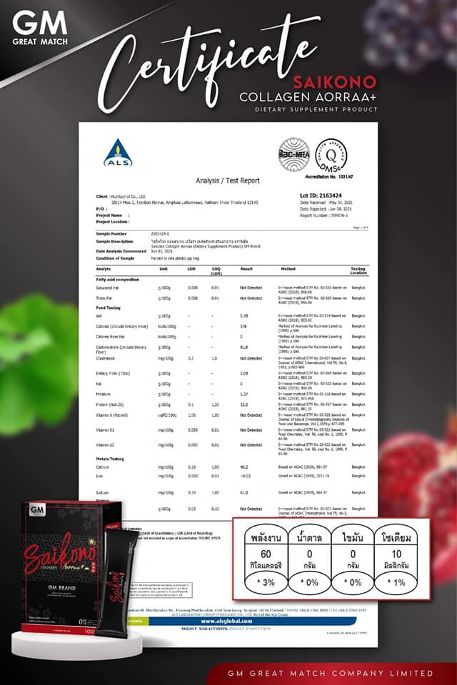 คอลลาเจนโซโกโนะ SAIKONO'COLLAGEN