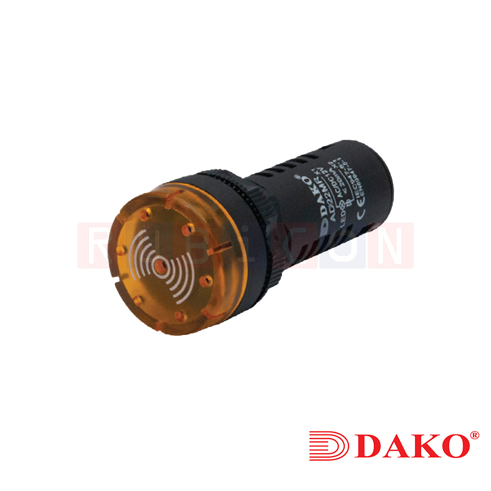 "DAKO"AD22MR-O024 ไพลอตแลมป์ ประเภทออดชนิดมีแลมป์ 24V 22 มม. สีส้ม (ORANGE)