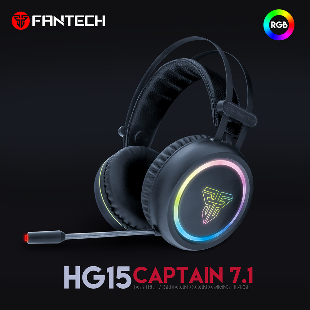 หูฟังเกมส์มิ่ง FANTECH รุ่น HG15 HEADSET CAPTAIN (7.1) RGB