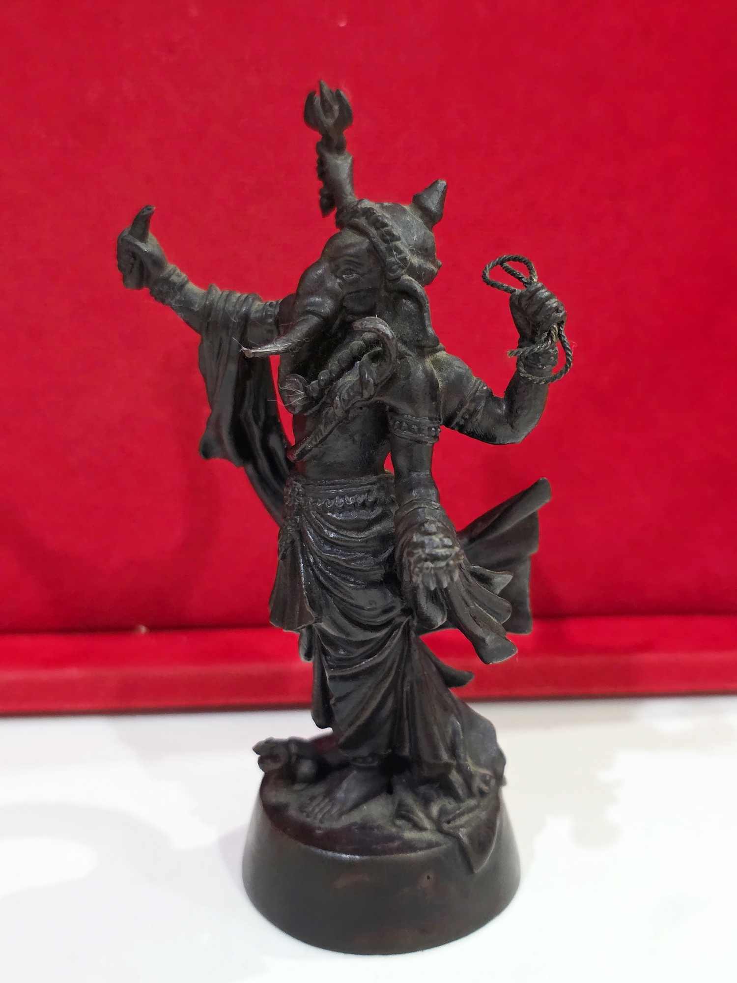 พระพิฆเนศ ปางมหาเทพ เวิร์คพอยท์ ขนาดบูชา 3.9 นิ้ว รุ่นเฉลิมพระเกียรติ 80พรรษา ในหลวง รัชกาลที่9 ปี2550 นิยม หายากมาก