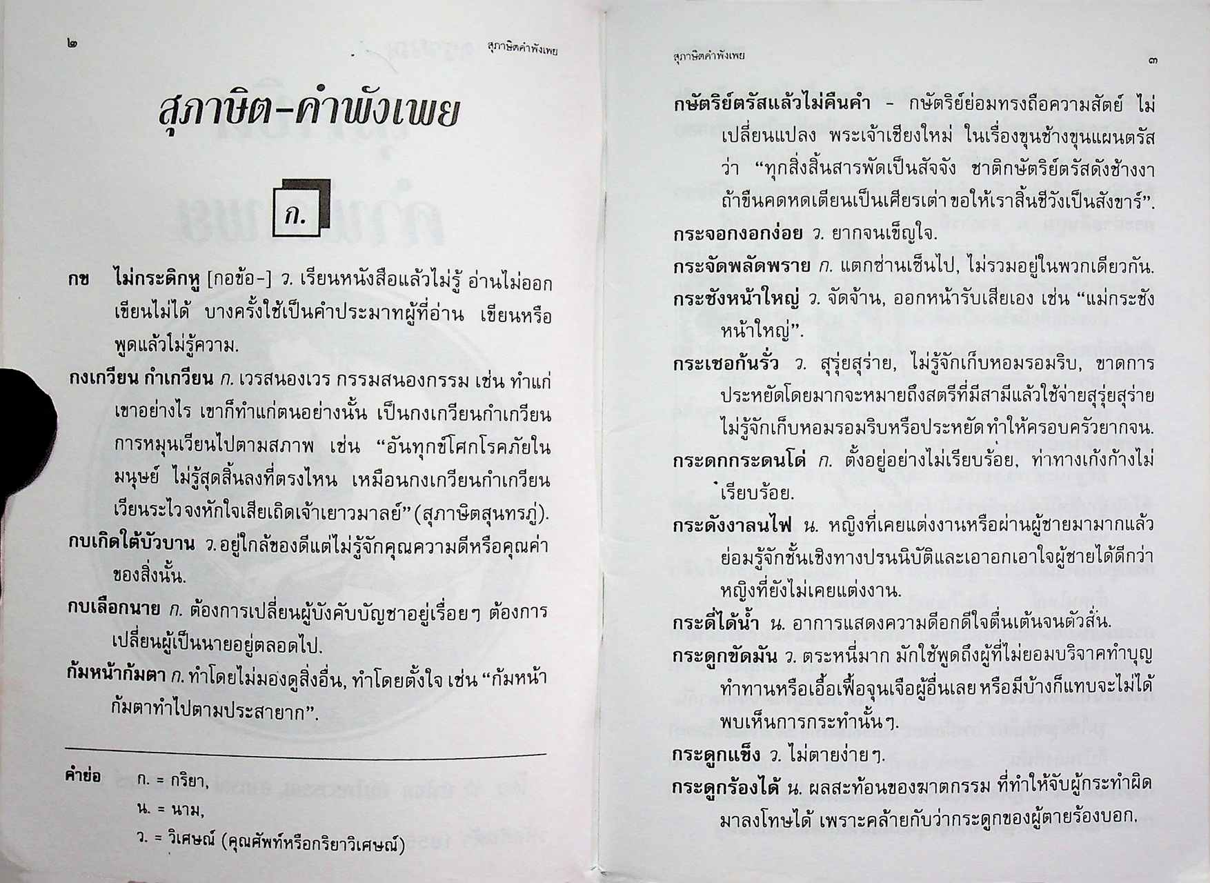 สุภาษิต คำพังเพย