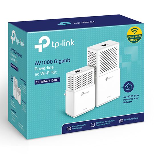 Powerline TP-Link "TL-WPA7510 KIT" AV1000 Gigabit Powerline
