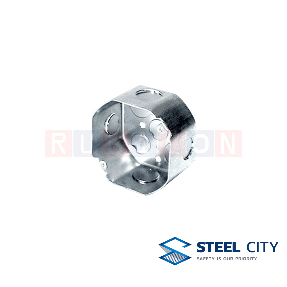 STEEL CITY BX960 อ๊อกตะก้อนบ๊อกซ์ ตื้น ทึบ (OCTAGON BOXES) หนา 1.2 mm.
