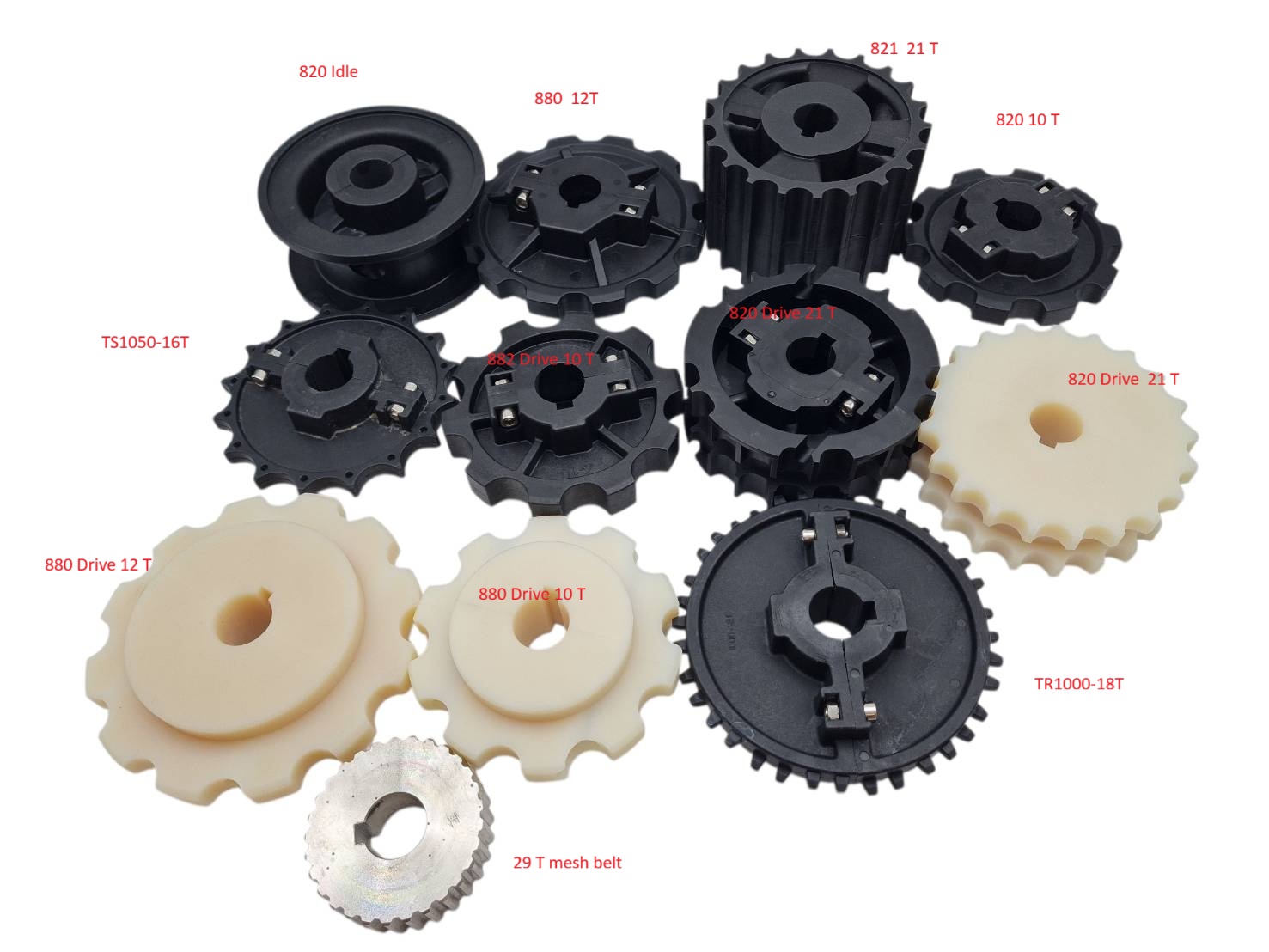 เฟืองขับสายพาน Top chain สำหรับงานซ่อมและสร้างสายพานลำเลียง Top chain Sprocket drive and idle