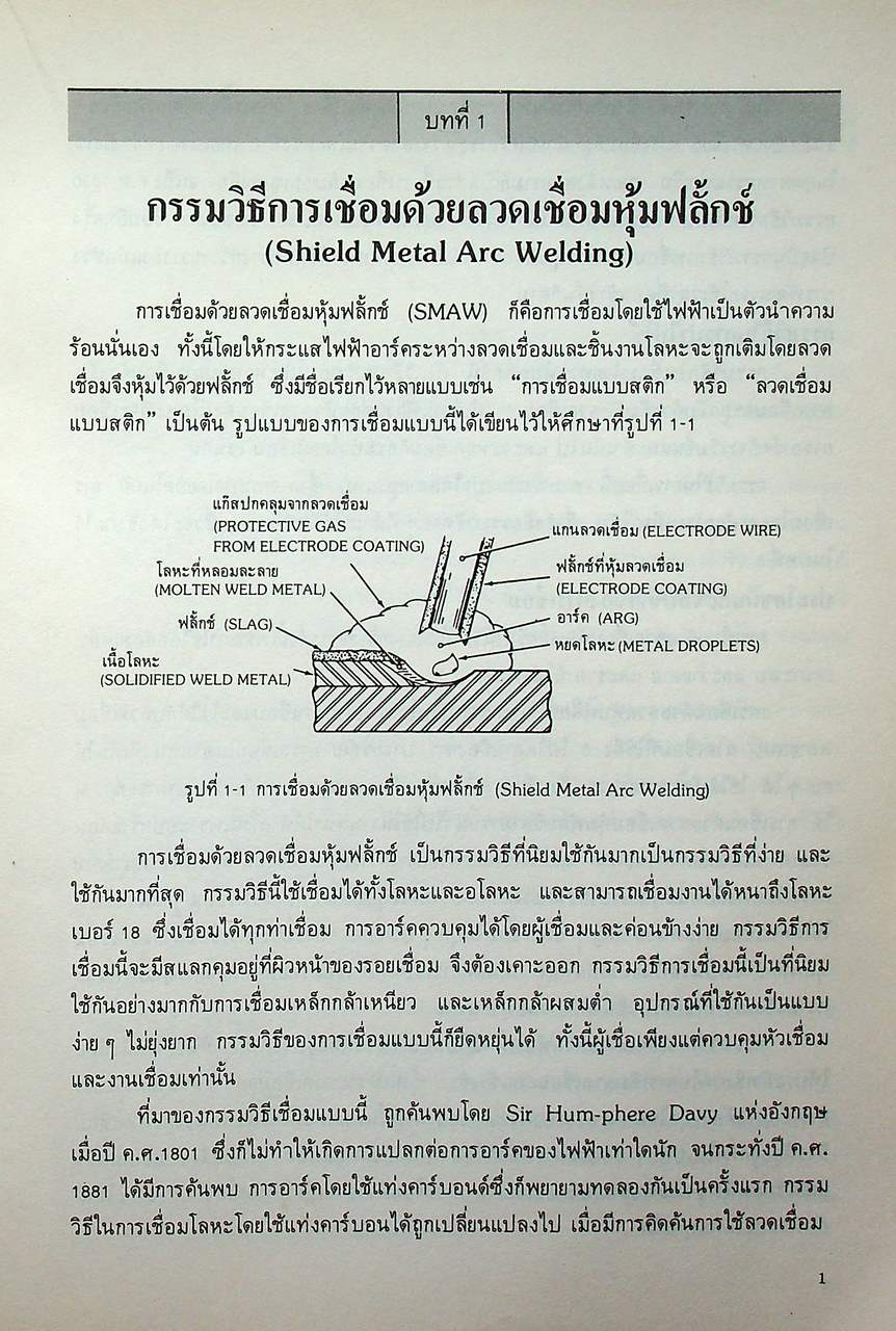เทคนิคการเชื่อมด้วยลวดเชื่อมหุ้มฟลั๊กช์ SHIELD METAL ARC WELDING