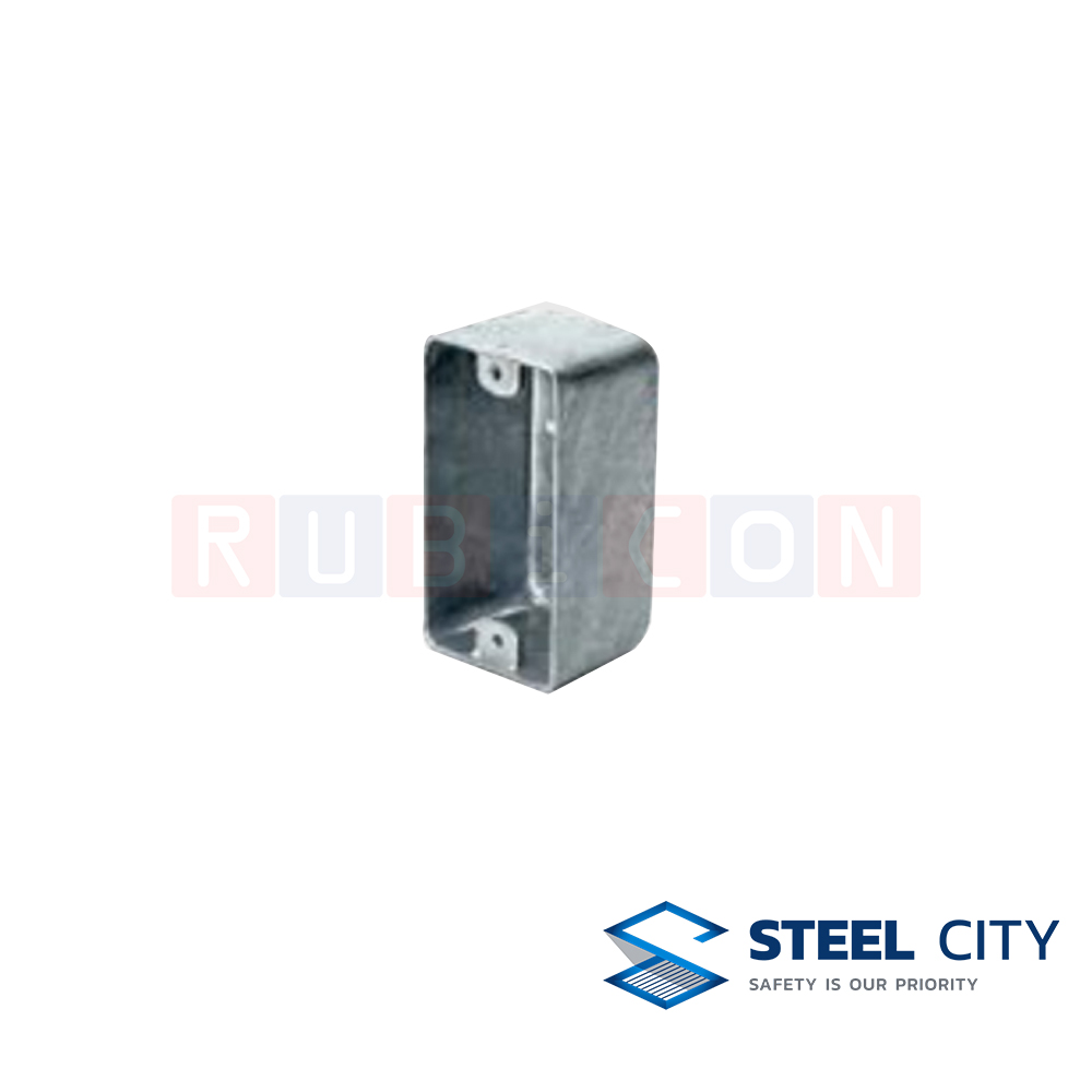 STEEL CITY HBX923 แฮนดี้บ็อกซ์อาบสังกะสี 2”x4” หนา 1.2 mm. KNOCKOUT ลึึก 3/4” ล้วน (HOT DIP GALVANIZED HANDY BOXES)