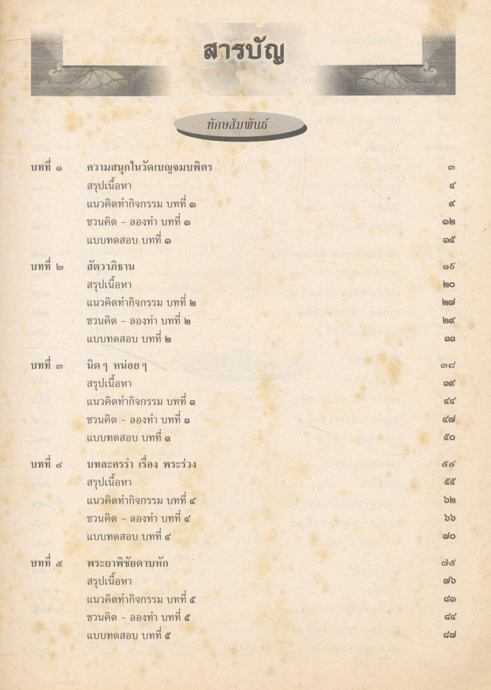 สาระสังเขป ภาษาไทย ม.๑ ท ๑๐๑ ท ๑๐๒ ชั้นมัธยมศึกษาปีที่ ๑ ทักษสัมพันธ์ หลักภาษาไทย **ไม่มีเฉลยในเล่ม