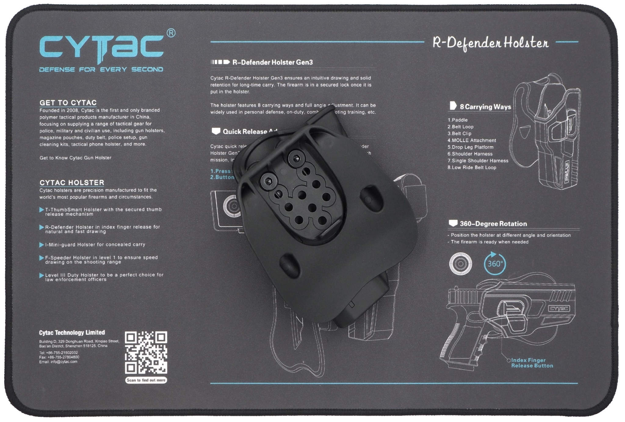 🇹🇭 713 ไทยแลนด์ แทคติคอล ซองพกนอกลูกโม่ 4" Cytac