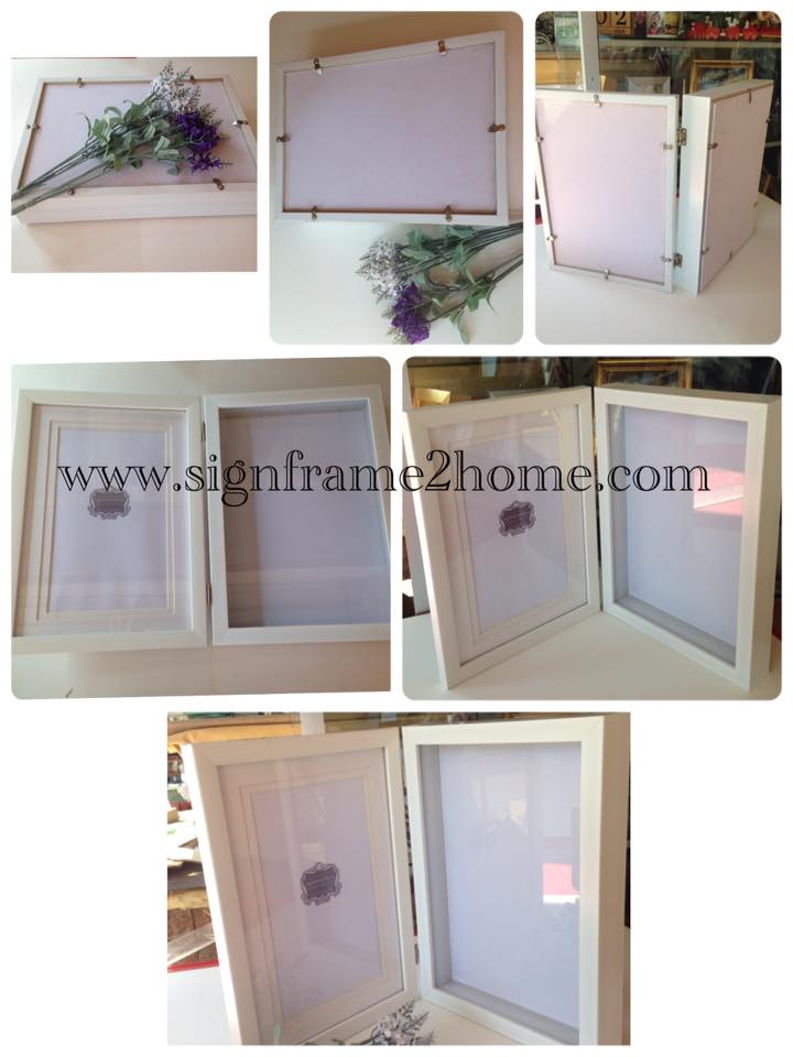 กรอบฝาปิด ทรงลึก ธรรมดา สีขาวa4