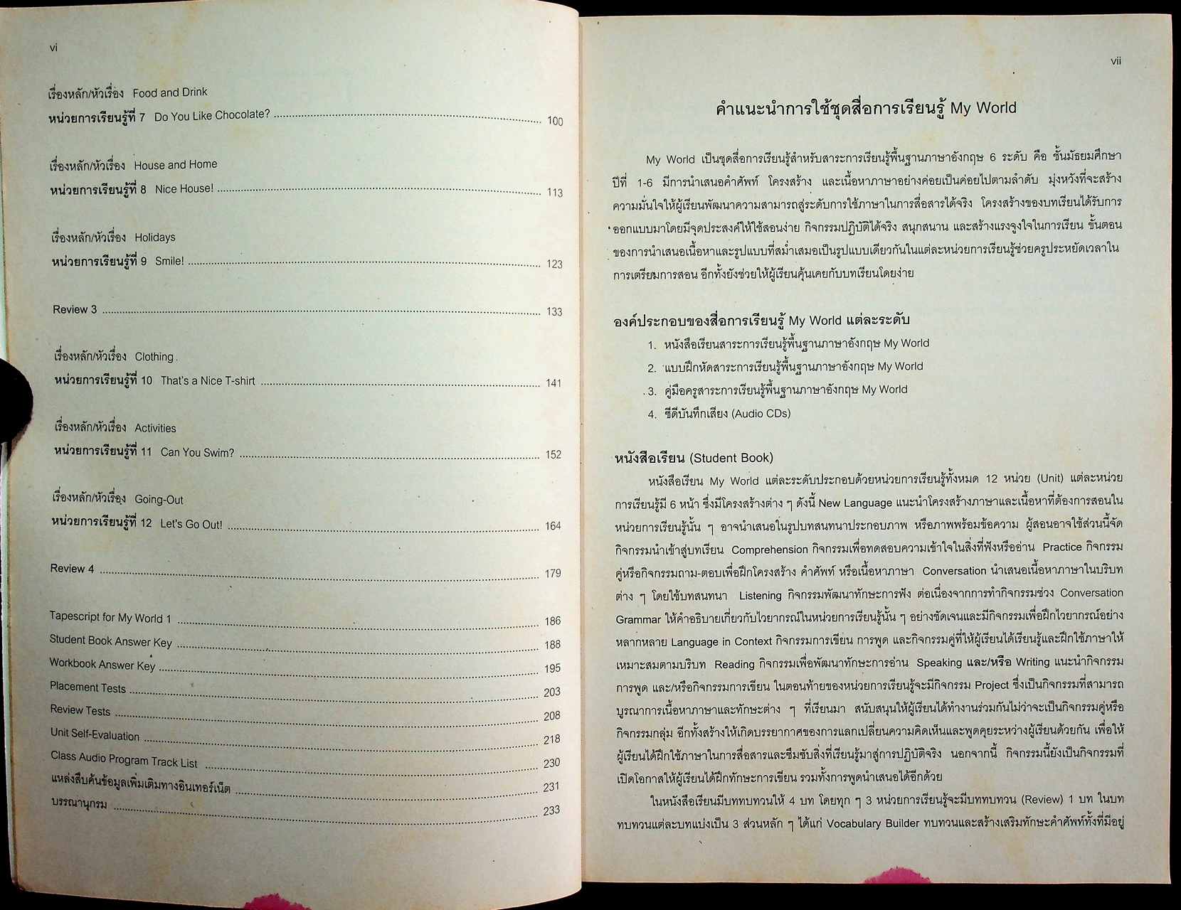 คู่มือครูรายวิชาพื้นฐานภาษาอังกฤษ My World 1 ชั้นมัธยมศึกษาปีที่ 1