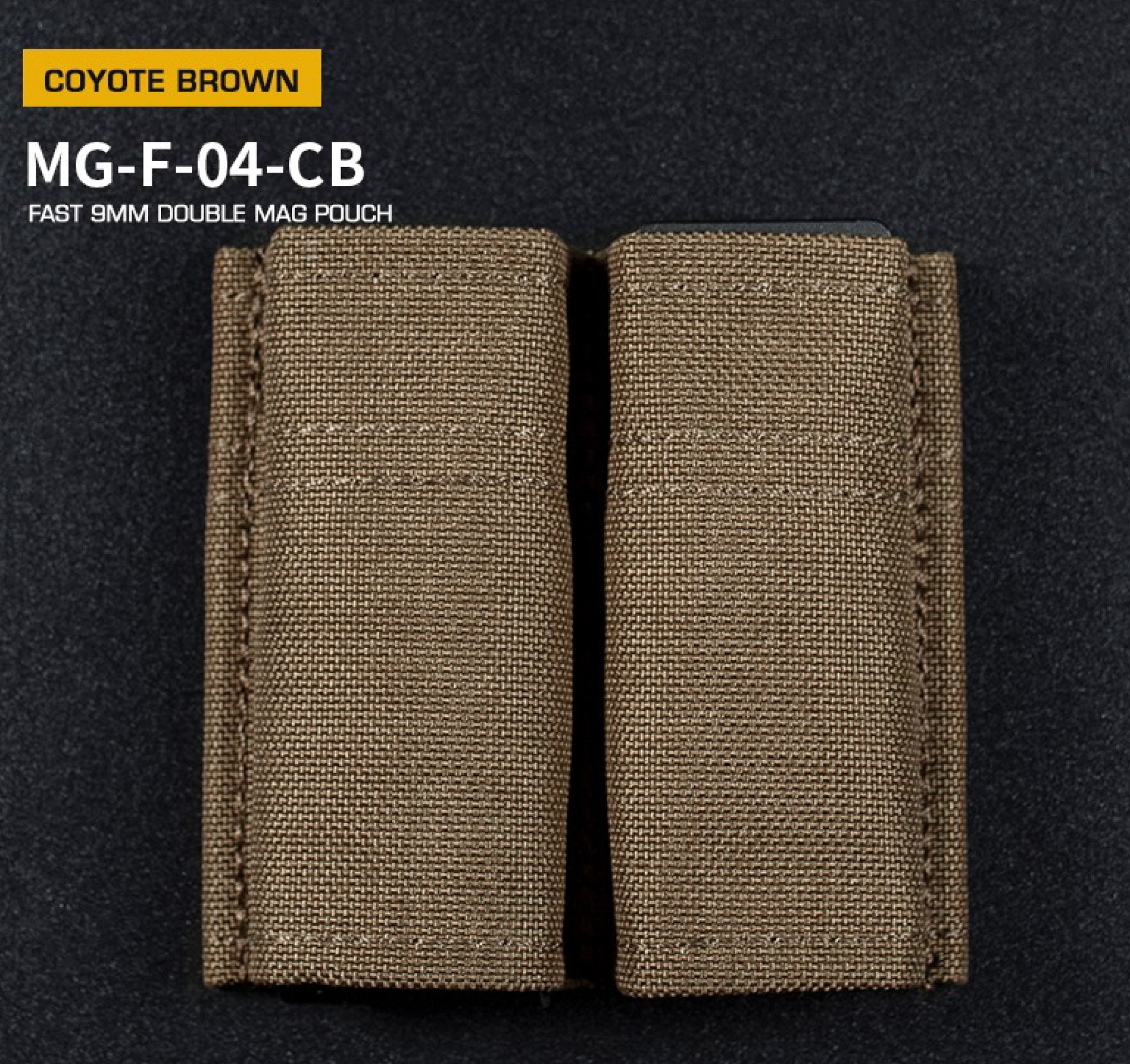 🇹🇭 1130 ไทยแลนด์ แทคติคอล ซองแม็กกาซีนคู่ 9 mm. (Wosport) Fast 9 mm. Double Mag Pouch [ MG-F-04 ]
