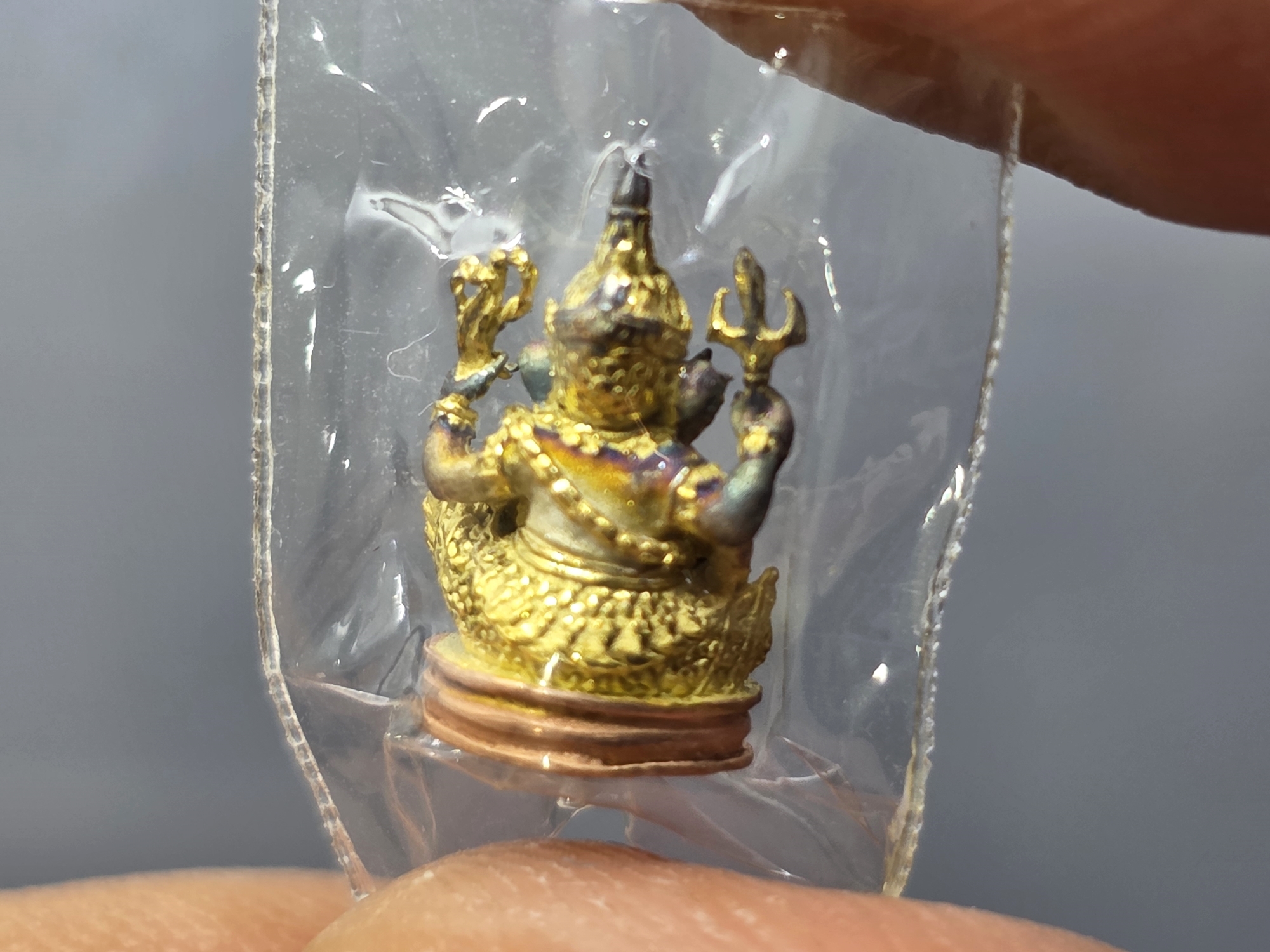 พระพิฆเนศ เทวสถานโบสถ์พราหมณ์ เนื้อเงินสามกษัตริย์ พิมพ์เล็ก ปี2539 พร้อมกล่องเดิม สภาพสวยเดิม