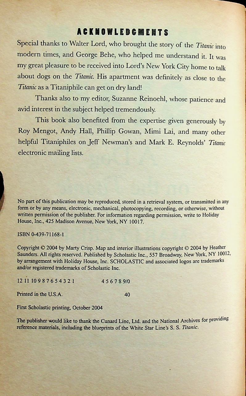 WHITE STAR A Dog on the Titanic