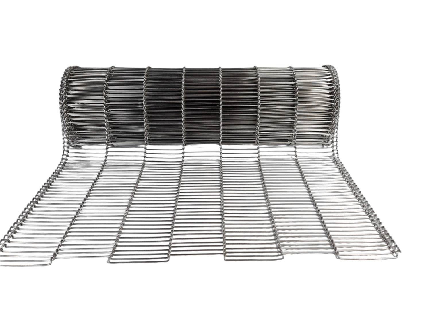 Mesh belt conveyer สายพานลวดถัก สายพานสแตนเลส สายพานลำเรียง Wire mesh belt ลวดตาข่ายถัก ลวดตะแกลง SC-SMB-001 FLUSH MESH BELT