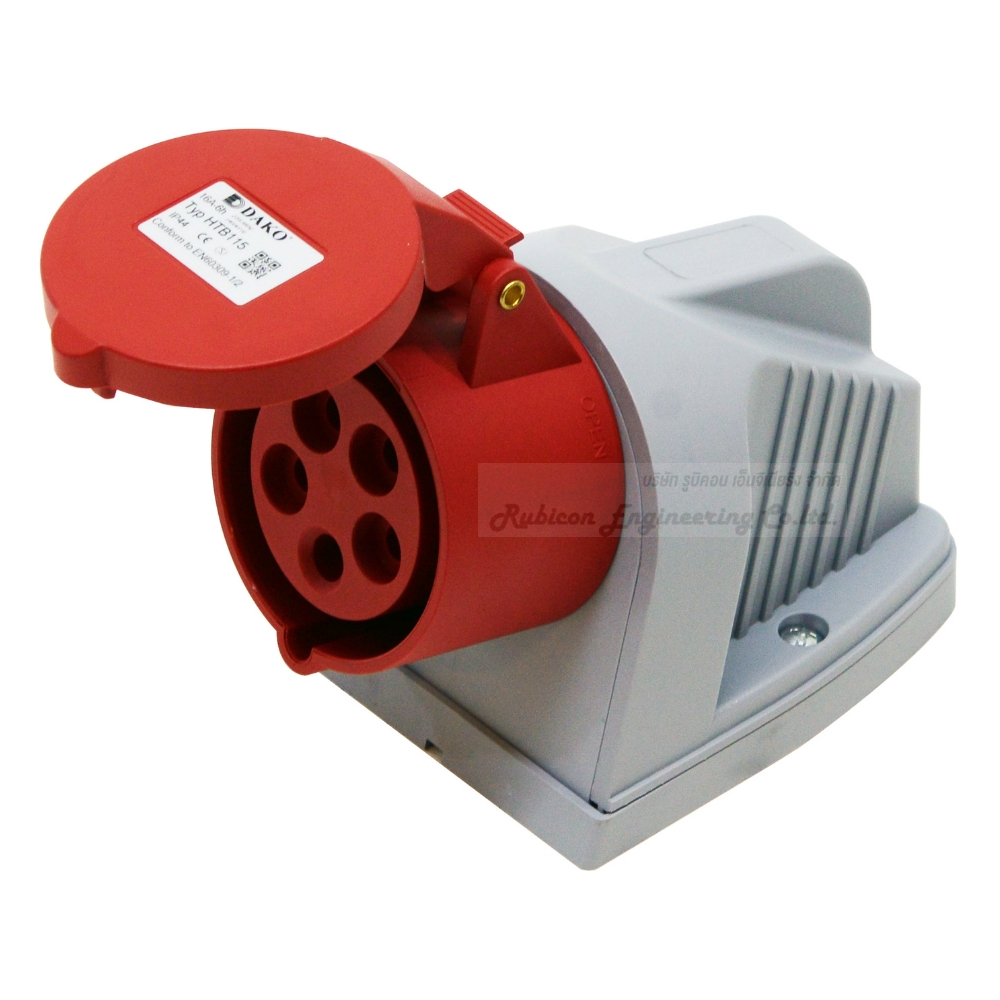 "DAKO PLUG" HTB 115 เพาเวอร์ปลั๊กเต้ารับติดลอย (3P+N+E) 16A 400V 6H IP44