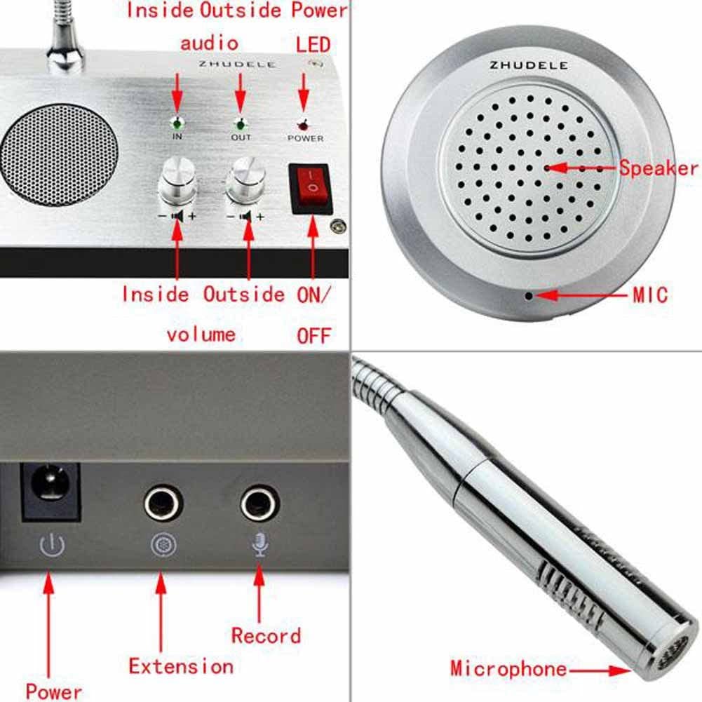 Interphone รุ่น ZDL-9908 สำหรับสื่อสารแบบสองทางอัตโนมัติโดยไม่ต้องกดปุ่มใด ๆ พูดคุยผ่านกระจกได้