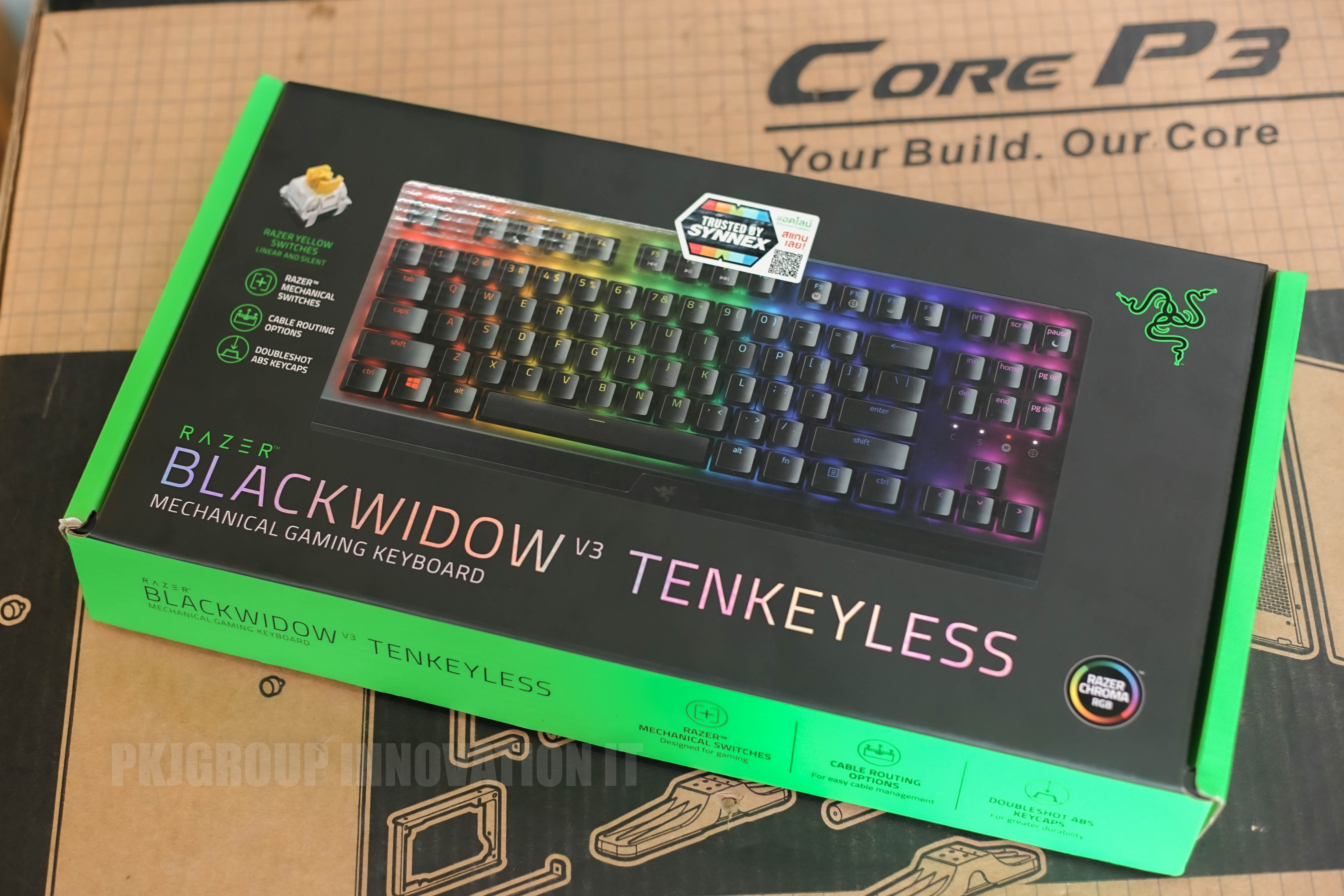 คีย์บอร์ดเล่นเกมมือสอง Razer Blackwindow V3 Tenkeyless สวิทเหลืองของ Razer ประกันถึง 05/2025