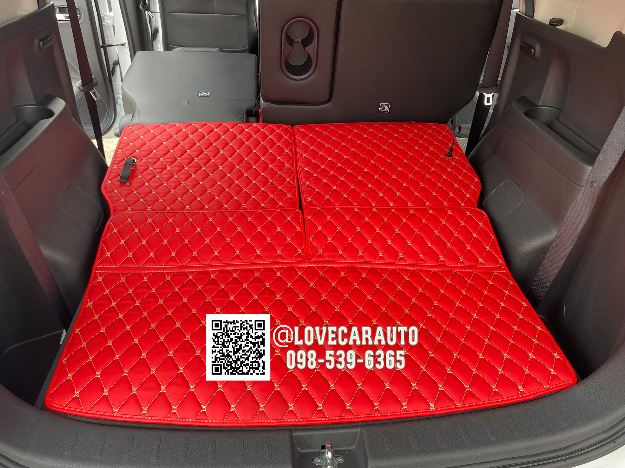 พรมปูพื้นรถยนต์ 6D Mitsubishi Xpander 2022 สีแดงสด
