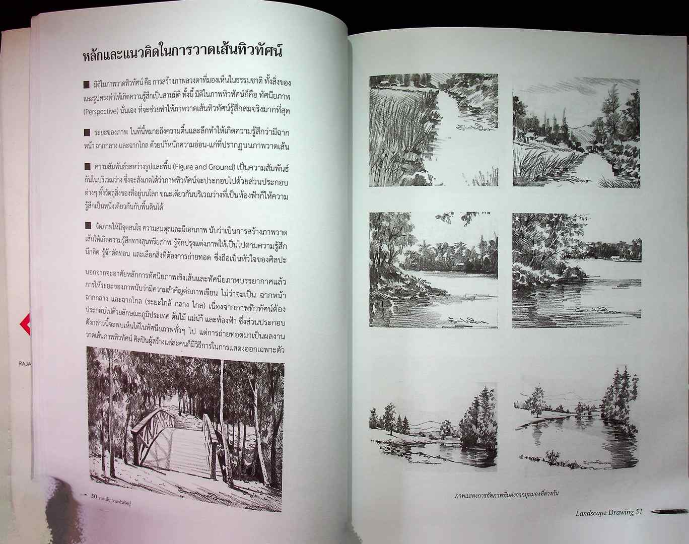 หนังสือประกอบการเรียนการสอนวิชาวาดเส้น วาดเส้น วาดทิวทัศน์