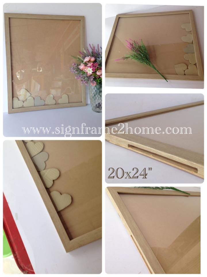 กรอบรูปใสหัวใจ อวยพร งานแต่ง ขนาด 20x24"