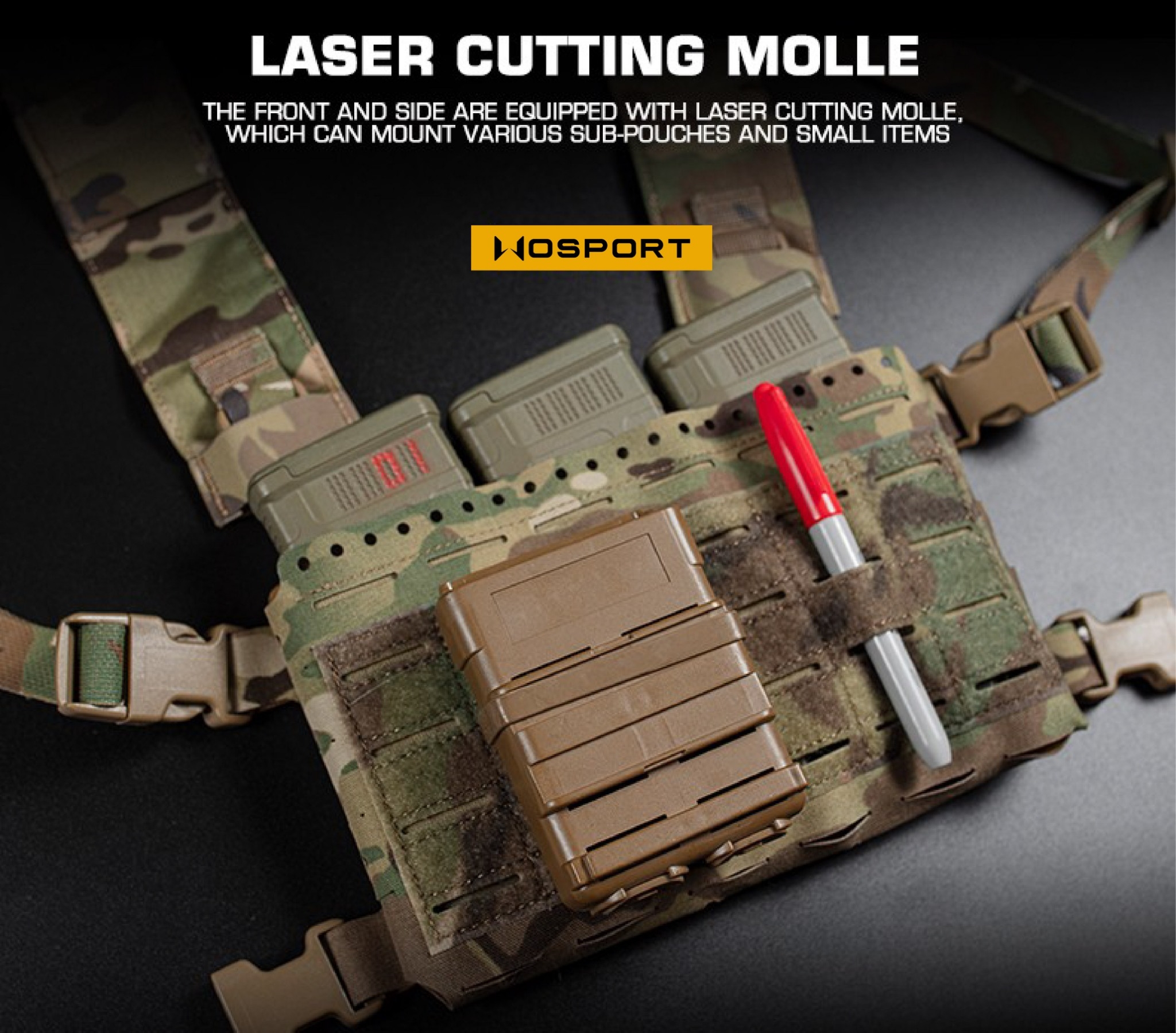 🇹🇭 1140 ไทยแลนด์ แทคติคอล MK5 Tactical Chest Rig ( Wosport ) [ VE-85 ]