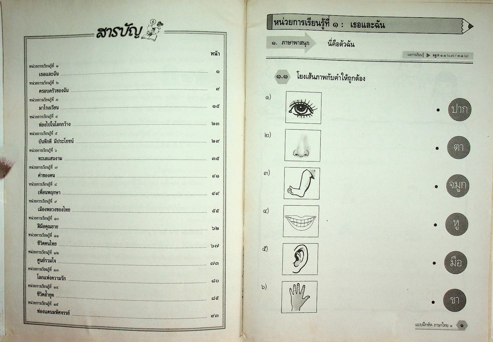 แบบฝึกหัด สาระการเรียนรู้พื้นฐาน กลุ่มสาระการเรียนรู้ ภาษาไทย ป.๑ ช่วงชั้นที่ ๑