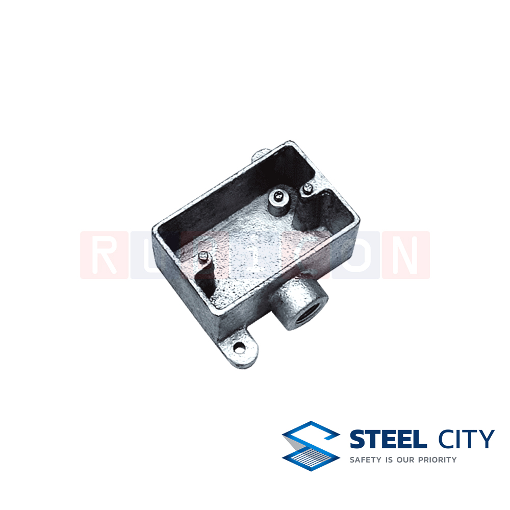 STEEL CITY เอฟ.เอส.บ๊อกซ์อาบสังกะสี (F.S.W.) 76x116 mm. (HOT DIP GALVANIZED F.S. BOXES 76x116 mm. )