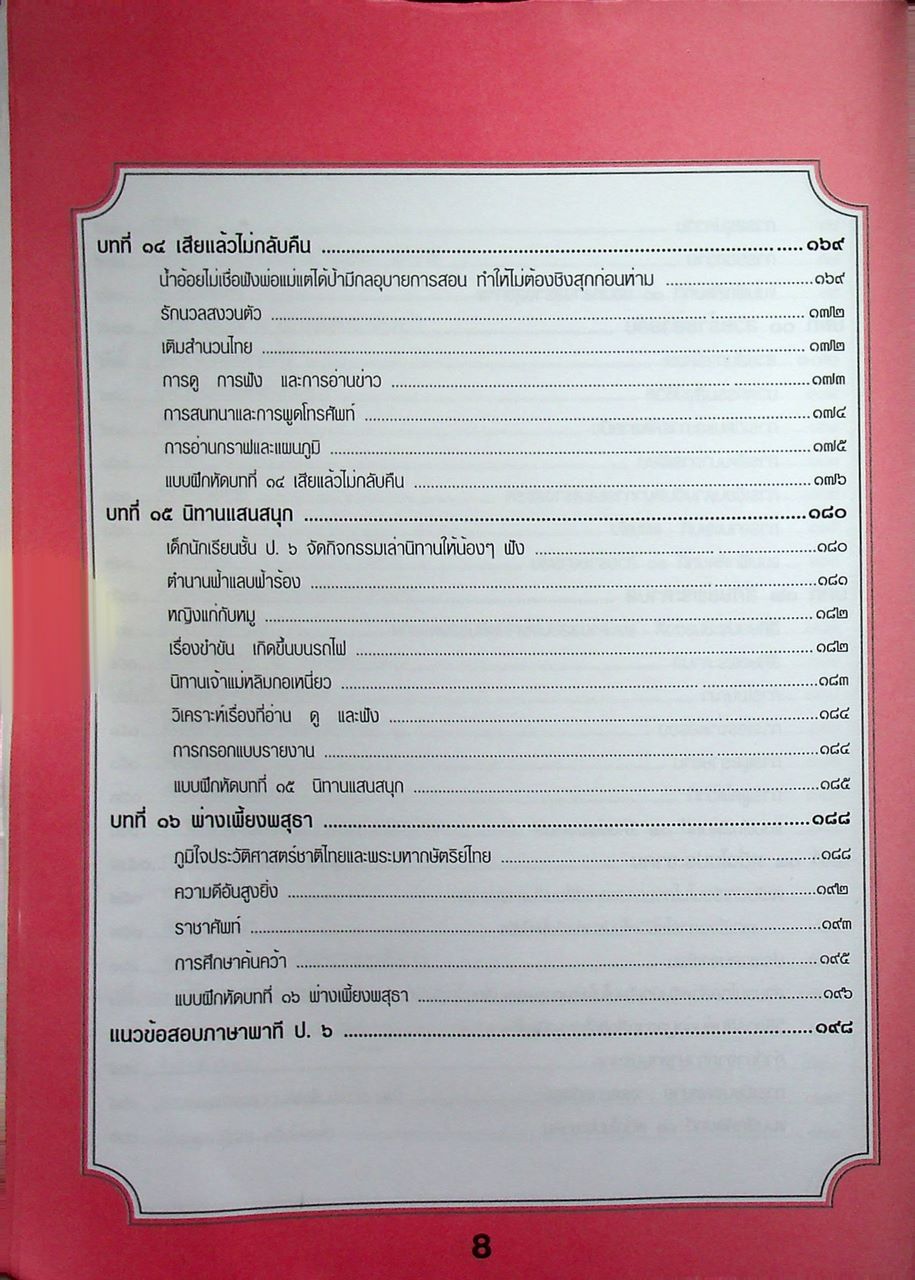 สรุป ถาม-ตอบ และแบบฝึกหัด ภาษาไทย ภาษาพาที ป.๖