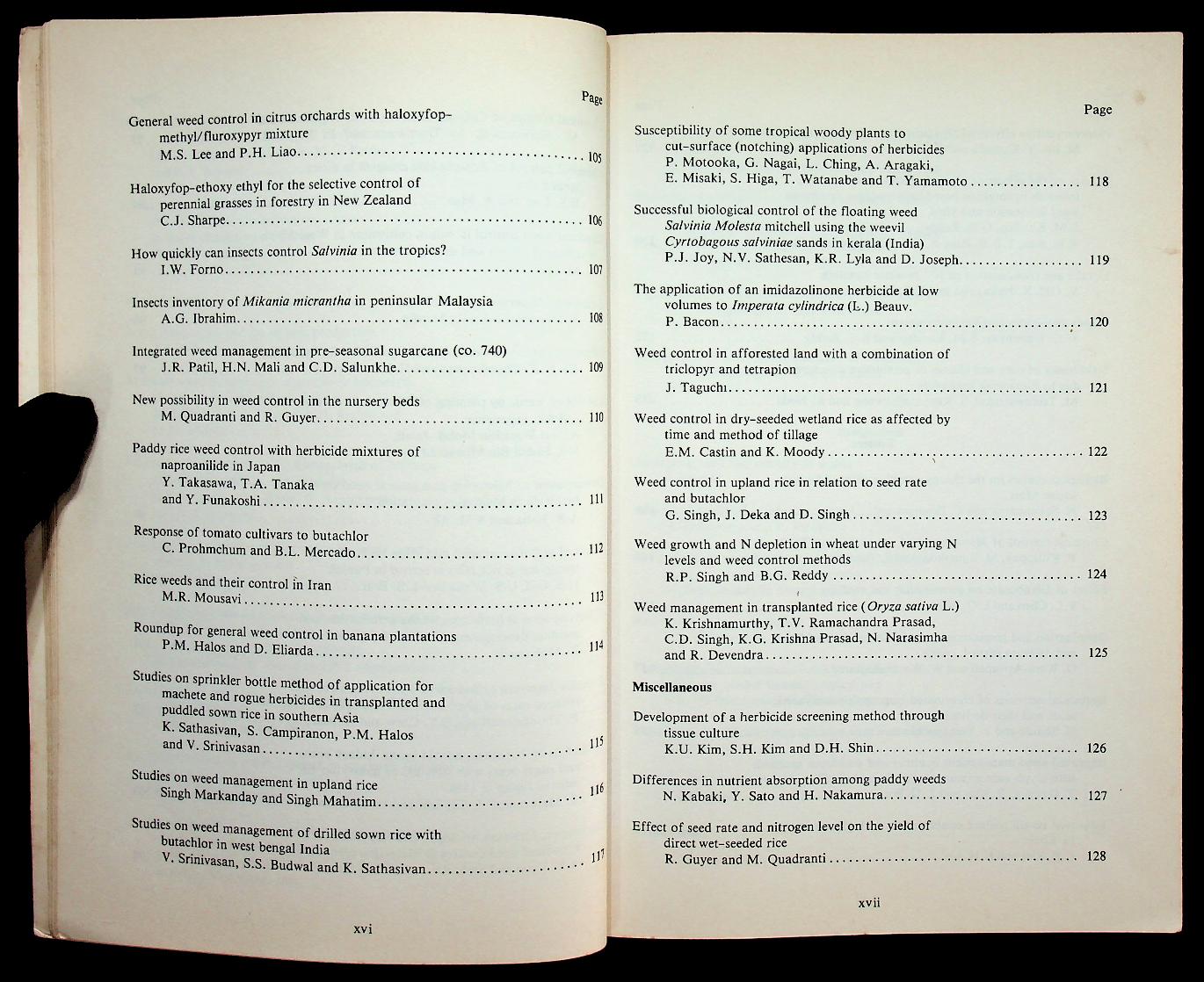 ABSTRACTS : THE TENTH CONFERENCE OF THE ASIAN-PACIFIC WEED SCIENCE SOCIETY 1985