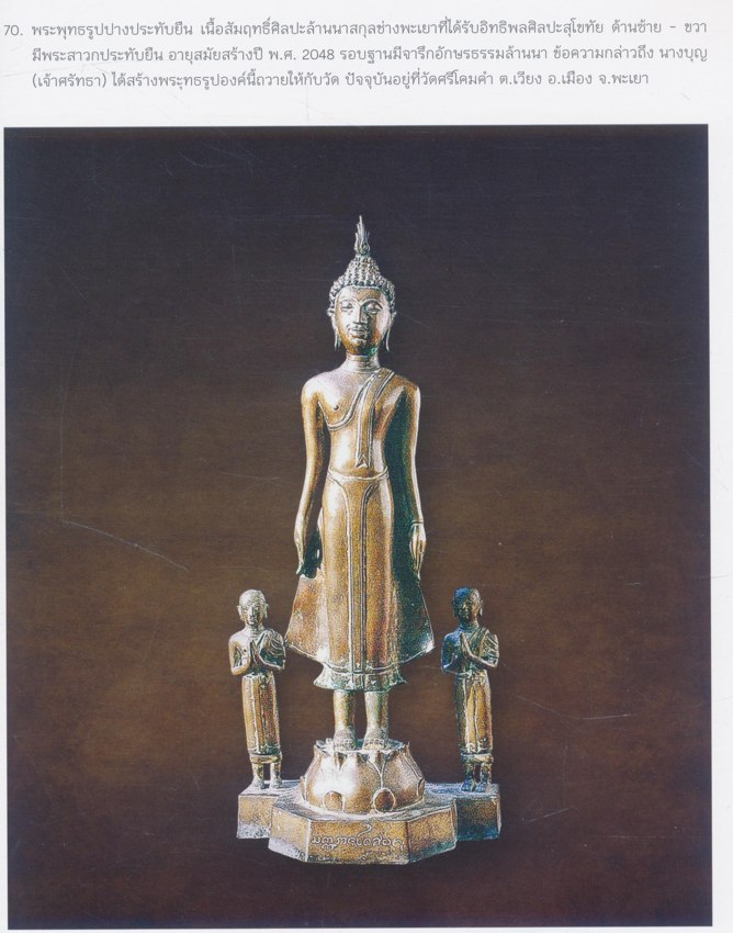 หนังสือ ศิลปวัดถุที่พบในเมืองพะเยา จัดพิมพ์เนื่องในวโรกาสพระอุบาลีคุณูปมาจารย์ (ปวงธมุปญโญ) เจ้าอาวาสวัดศรีโคมคำ อายุครบ 101 ปี